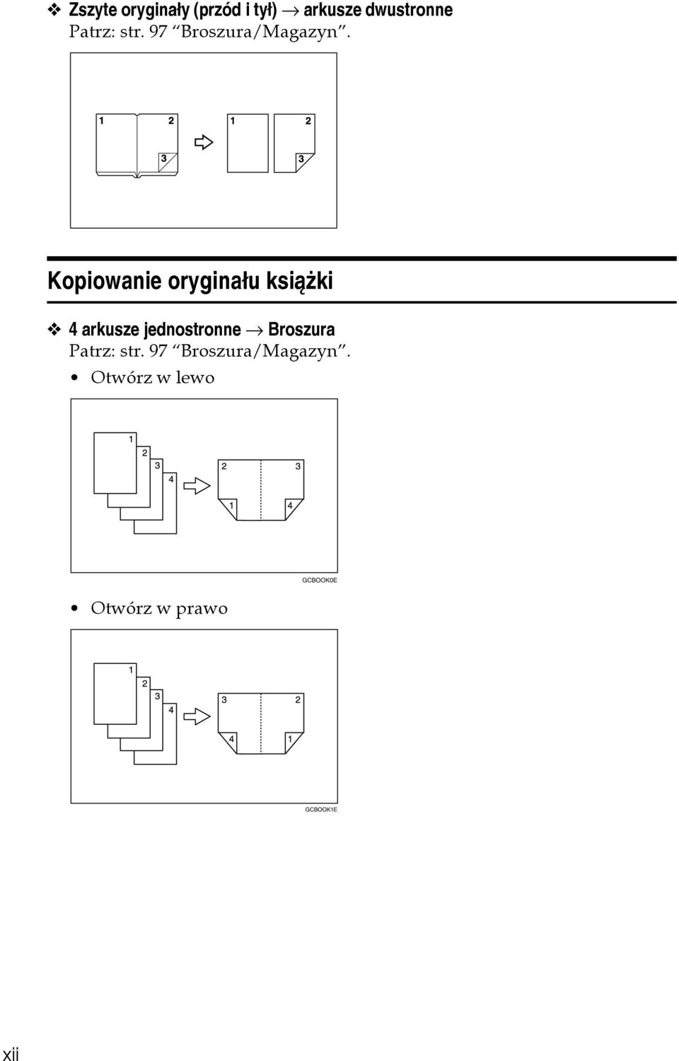 Kopiowanie oryginaâu ksiàåki 4 arkusze jednostronne