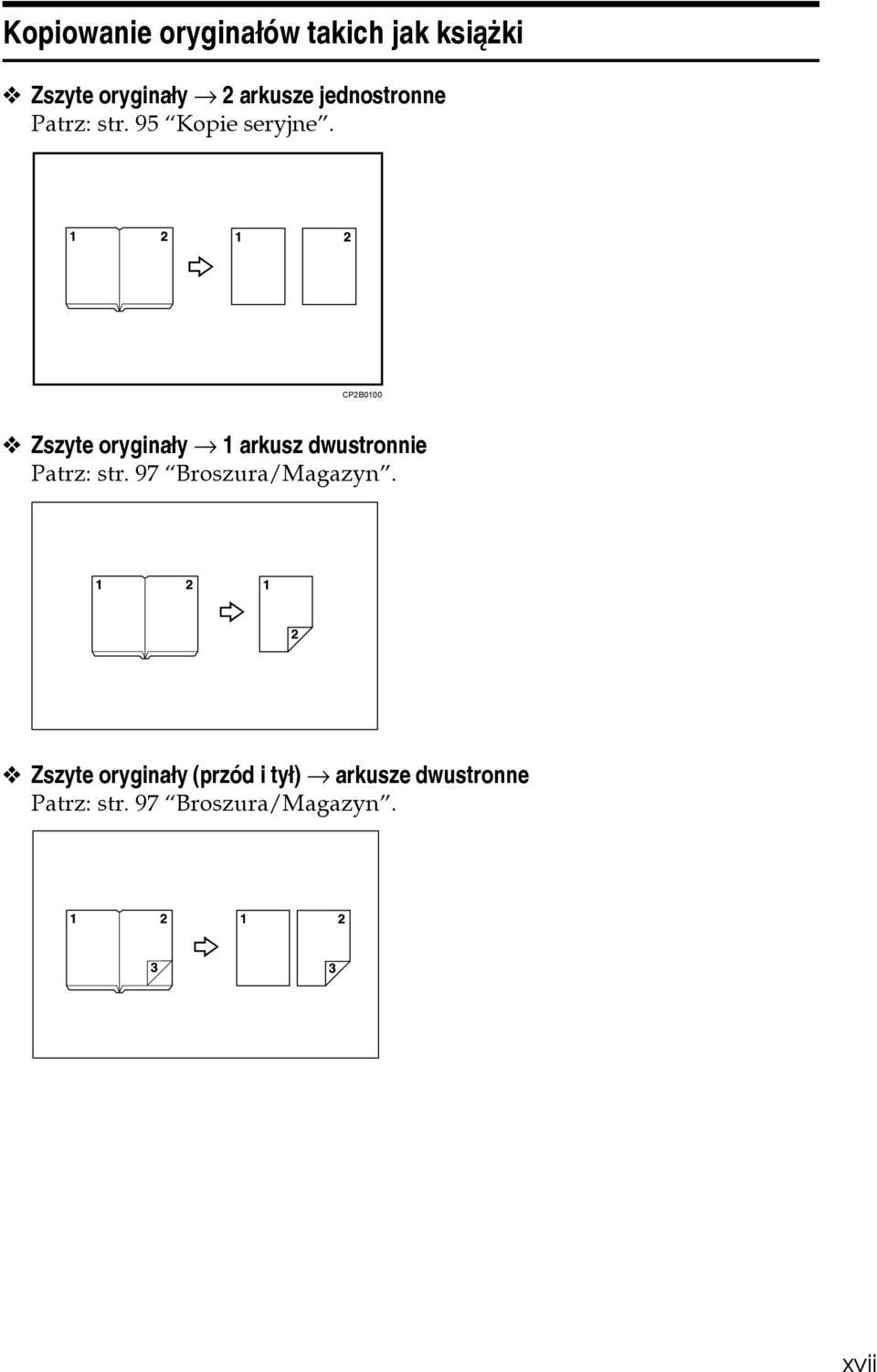 CPB0100 Zszyte oryginaây 1 arkusz dwustronnie Patrz: str.