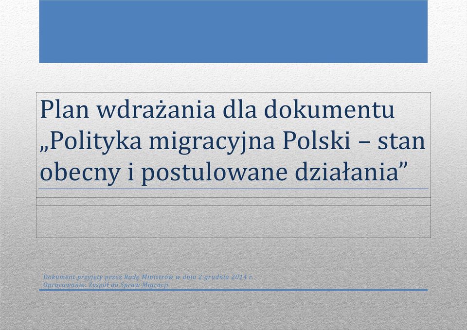 dżiałania Dokument przyjęty przez Radę Ministrów