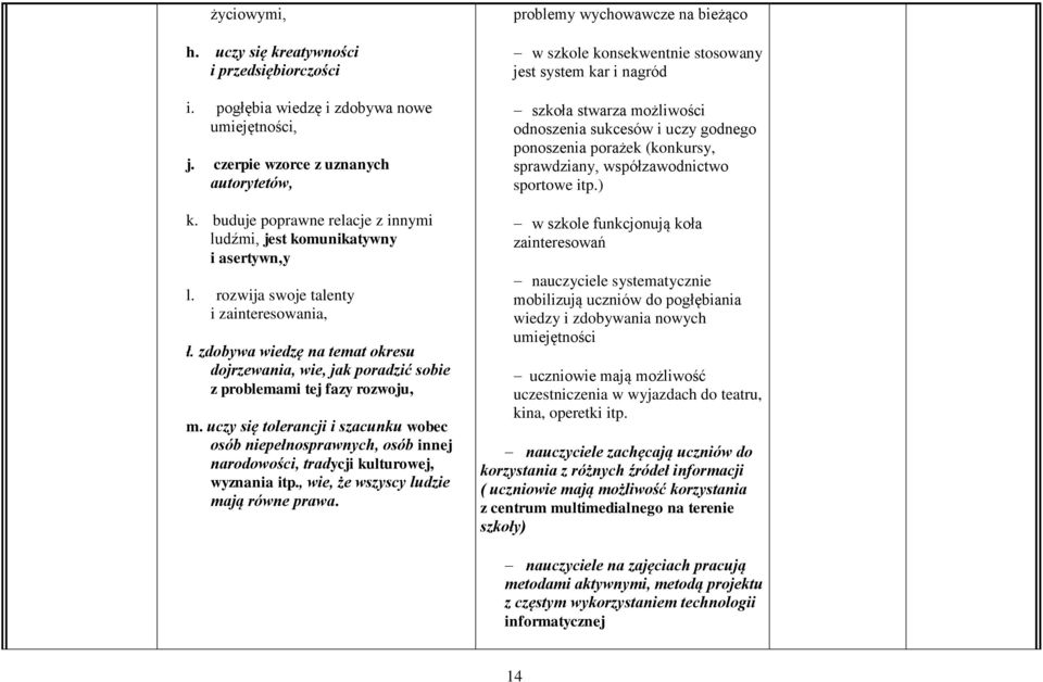 zdobywa wiedzę na temat okresu dojrzewania, wie, jak poradzić sobie z problemami tej fazy rozwoju, m.