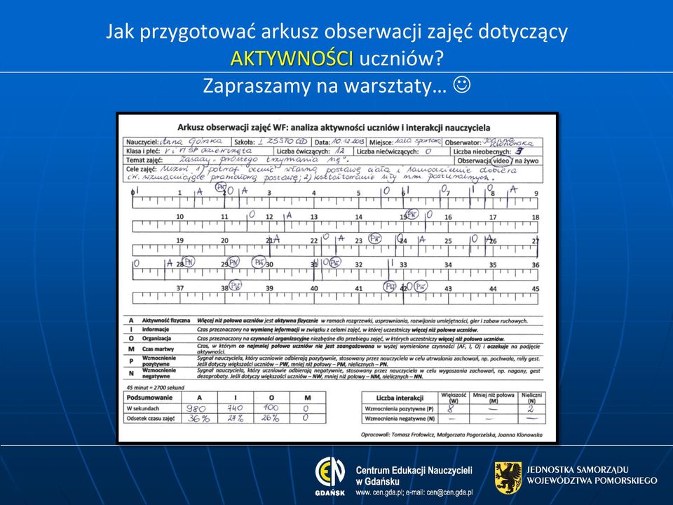 dotyczący AKTYWNOŚCI