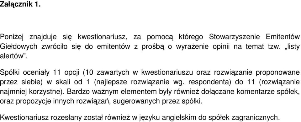 temat tzw. listy alertów.