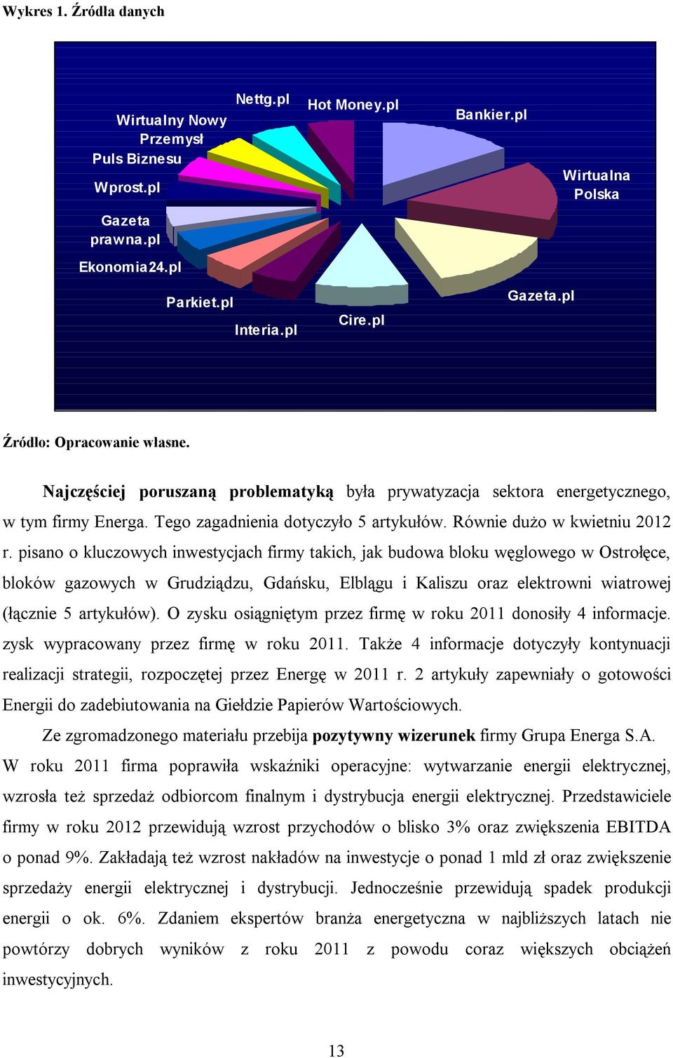 pisano o kluczowych inwestycjach firmy takich, jak budowa bloku węglowego w Ostrołęce, bloków gazowych w Grudziądzu, Gdańsku, Elblągu i Kaliszu oraz elektrowni wiatrowej (łącznie 5 artykułów).