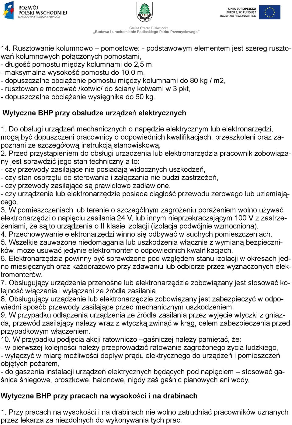 Wytyczne BHP przy obsłudze urządzeń elektrycznych 1.