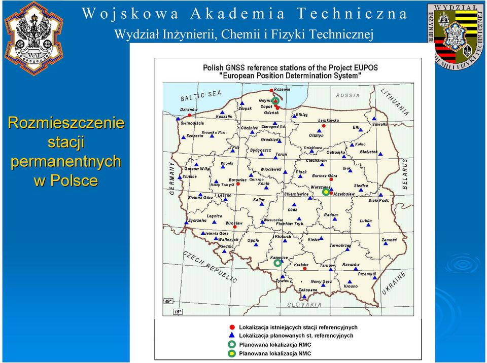 referencyjnych Lokalizacja planowanych st.