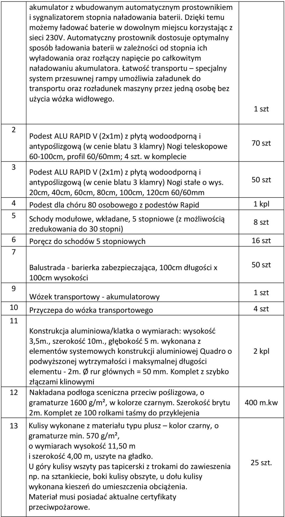 Łatwość transportu specjalny system przesuwnej rampy umożliwia załadunek do transportu oraz rozładunek maszyny przez jedną osobę bez użycia wózka widłowego.