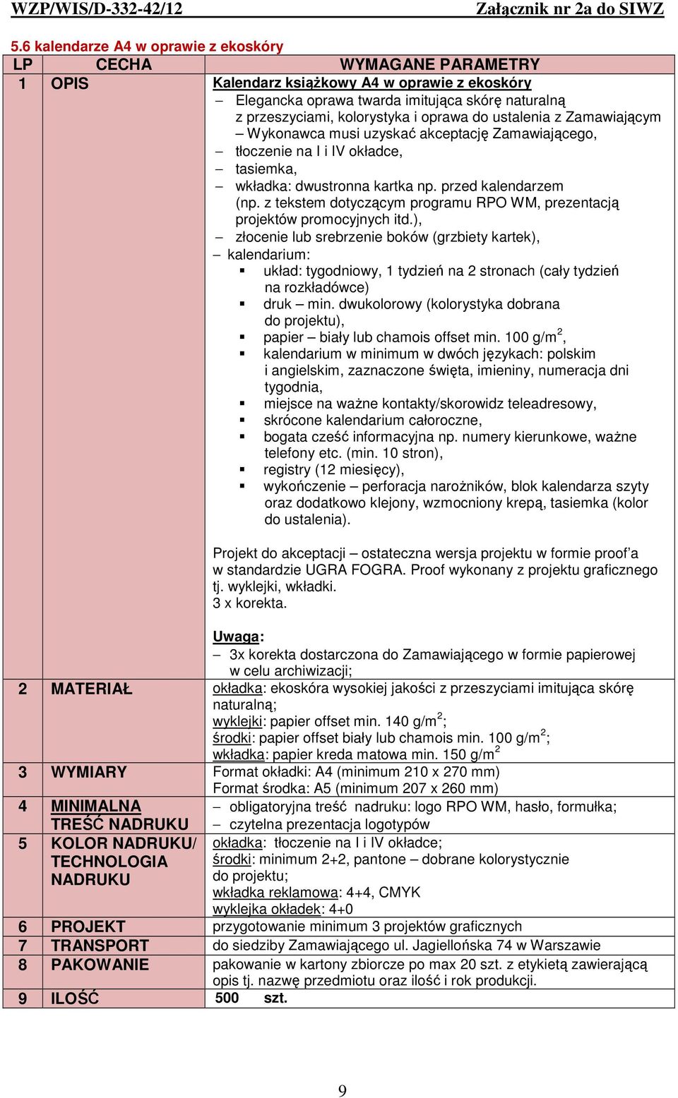 z tekstem dotyczącym programu RPO WM, prezentacją projektów promocyjnych itd.