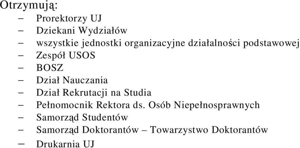 Dział Rekrutacji na Studia Pełnomocnik Rektora ds.