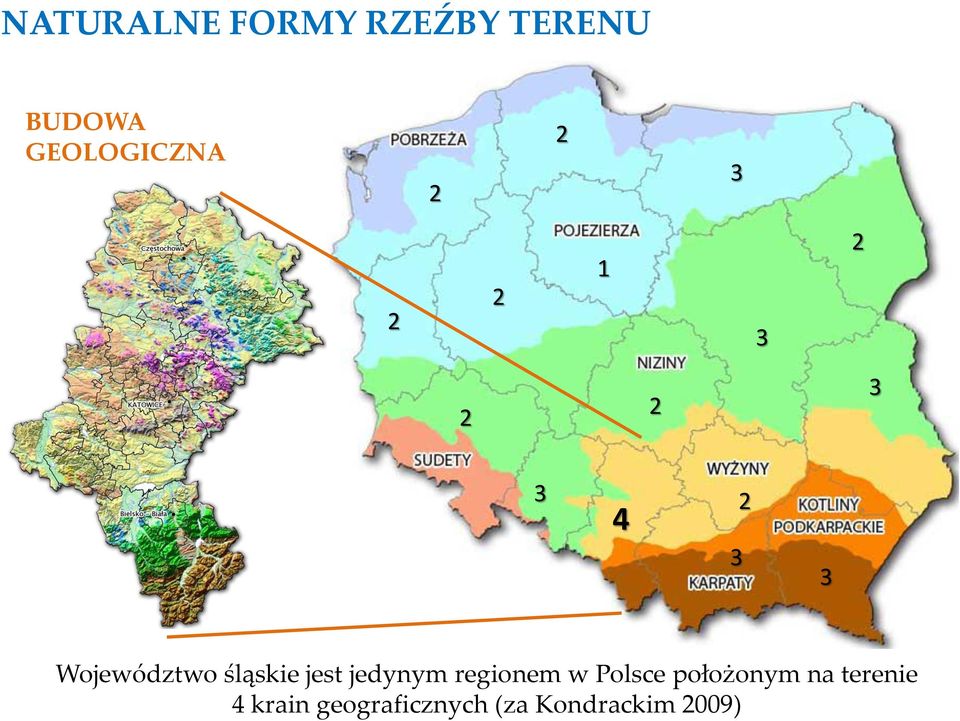 śląskie jest jedynym regionem w Polsce położonym