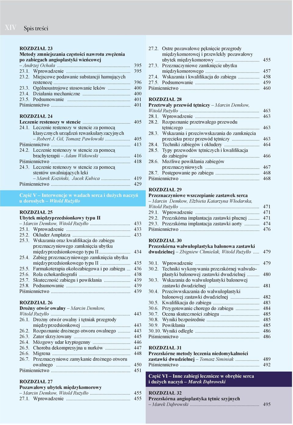 Piśmiennictwo... 401 ROZDZIAŁ 24 Leczenie restenozy w stencie... 405 24.1. Leczenie restenozy w stencie za pomocą klasycznych urządzeń rewaskularyzacyjnych Robert J. Gil, Tomasz Pawłowski.