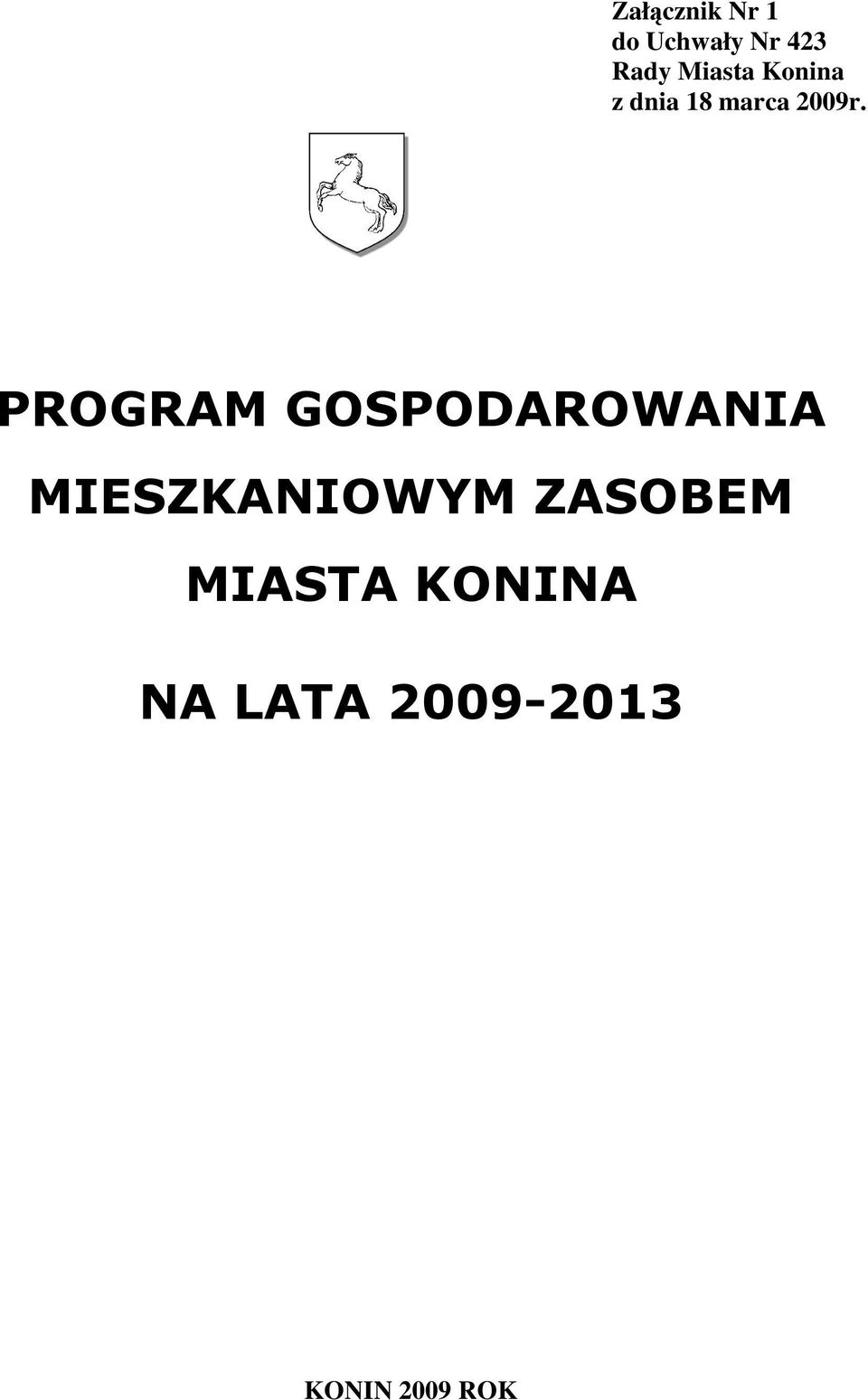 PROGRAM GOSPODAROWANIA MIESZKANIOWYM