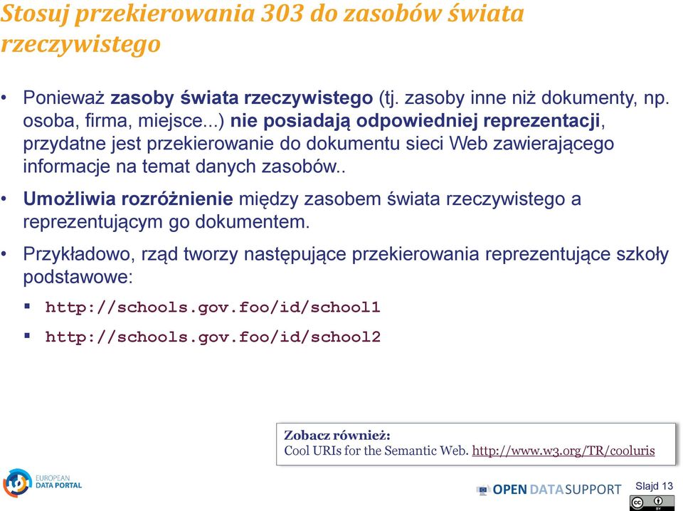 . Umożliwia rozróżnienie między zasobem świata rzeczywistego a reprezentującym go dokumentem.