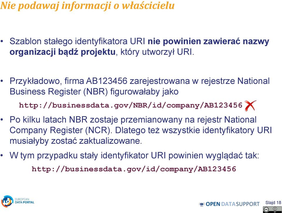 gov/nbr/id/company/ab123456 Po kilku latach NBR zostaje przemianowany na rejestr National Company Register (NCR).