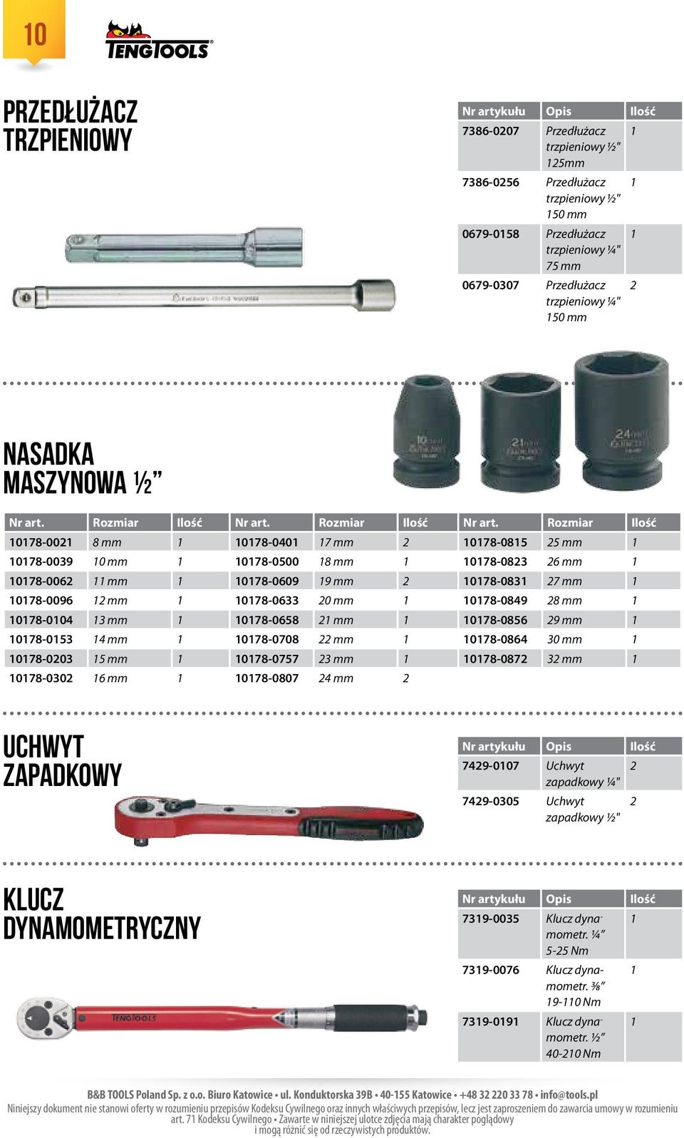 Rozmiar Ilość Nr art.