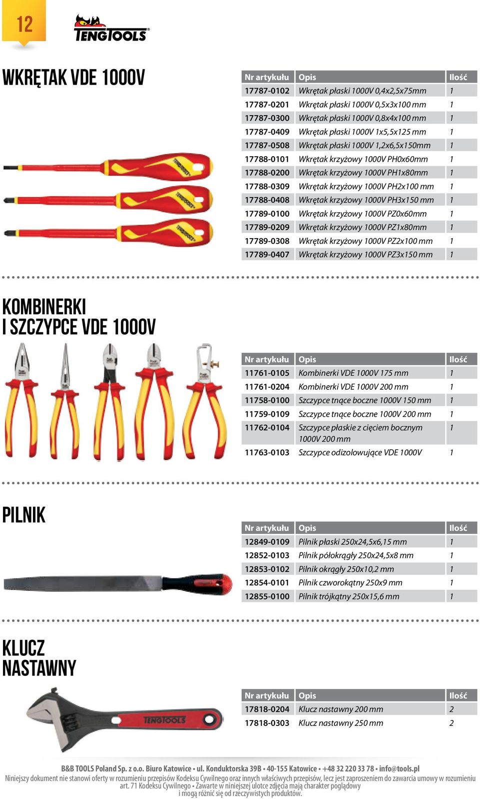 17788-0408 Wkrętak krzyżowy 1000V PH3x150 mm 1 17789-0100 Wkrętak krzyżowy 1000V PZ0x60mm 1 17789-0209 Wkrętak krzyżowy 1000V PZ1x80mm 1 17789-0308 Wkrętak krzyżowy 1000V PZ2x100 mm 1 17789-0407