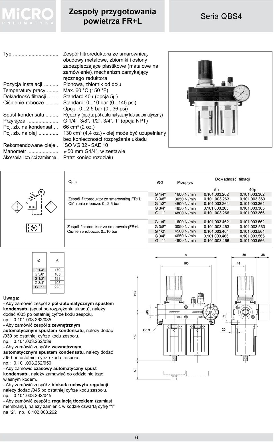 Zespó³ filtroreduktora ze smarownic¹, obudowy metalowe, zbiorniki i os³ony zabezpieczaj¹ce plastikowe (matalowe na zamówienie), mechanizm zamykaj¹cy rêcznego reduktora Pionowa, zbiornik od do³u Max.