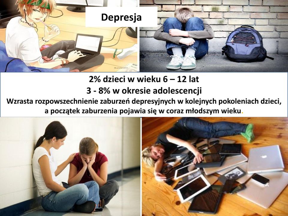 depresyjnych w kolejnych pokoleniach dzieci, a