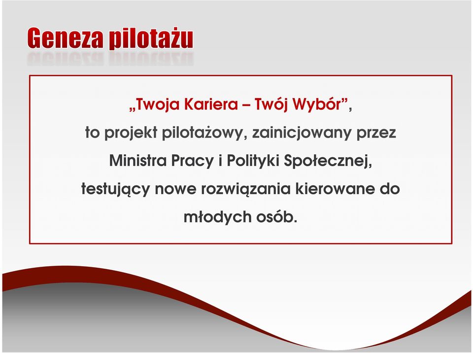 Pracy i Polityki Społecznej, testujący