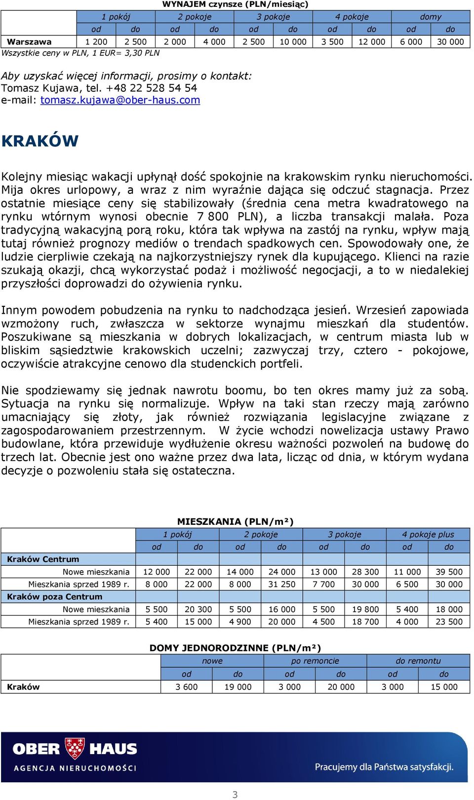 Przez ostatnie miesiące ceny się stabilizowały (średnia cena metra kwadratowego na rynku wtórnym wynosi obecnie 7 800 PLN), a liczba transakcji malała.