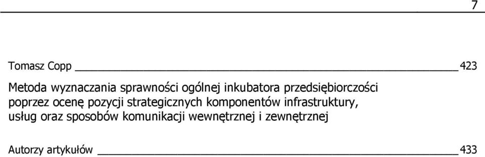 strategicznych komponentów infrastruktury, usług oraz