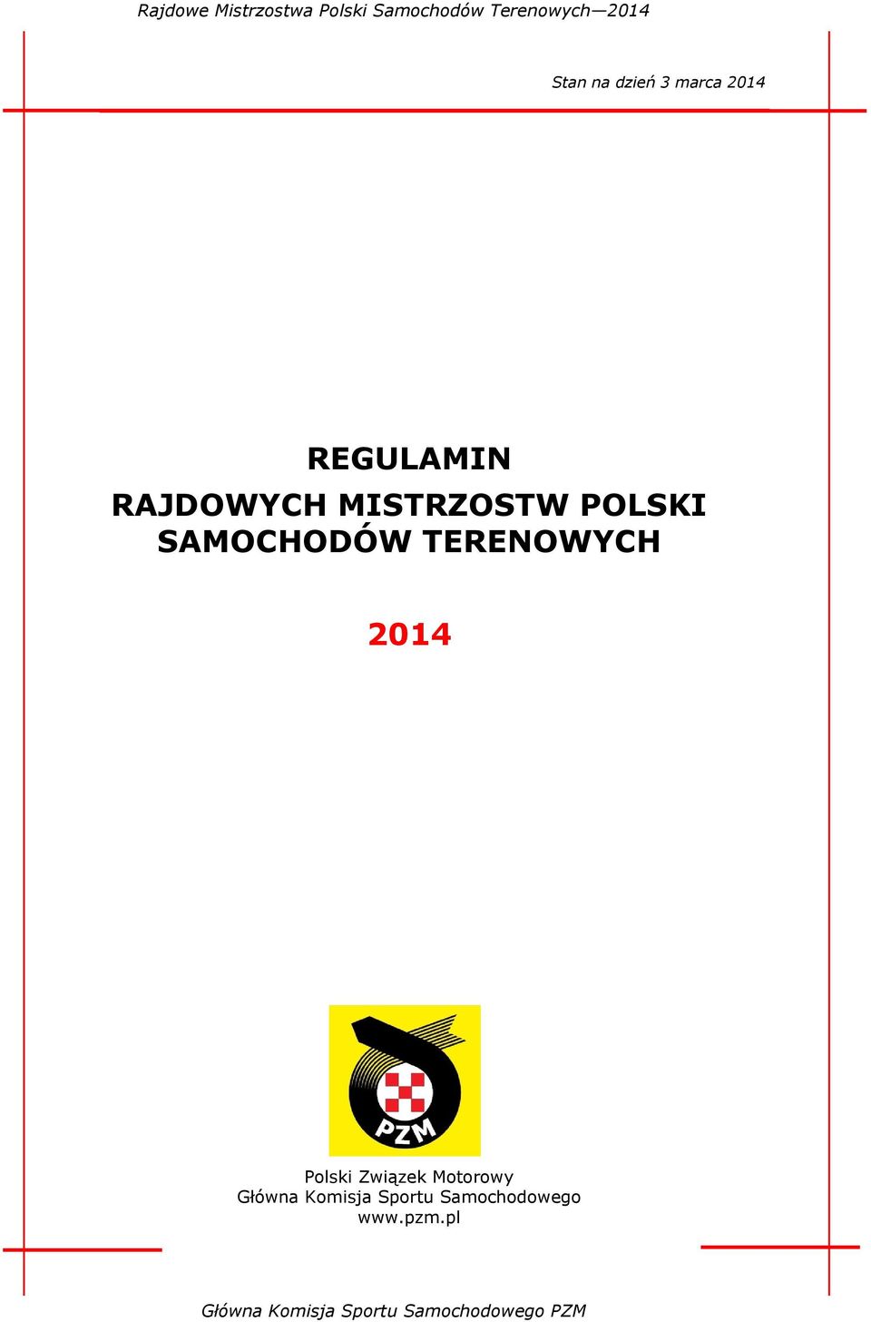 TERENOWYCH 2014 Polski Związek Motorowy