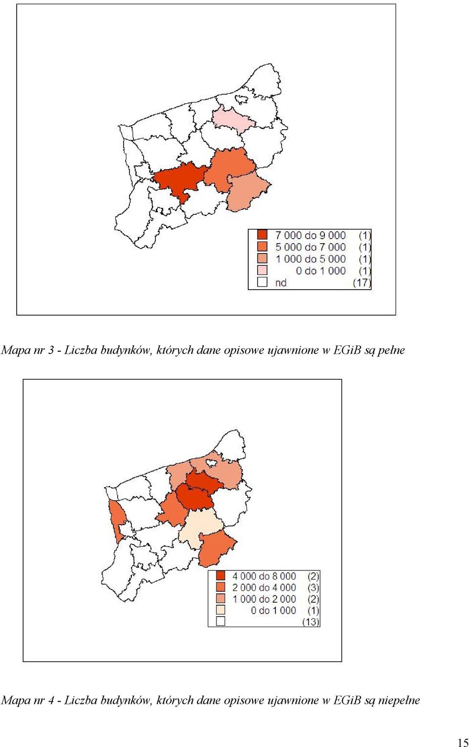 Mapa nr 4 - Liczba budynków, których