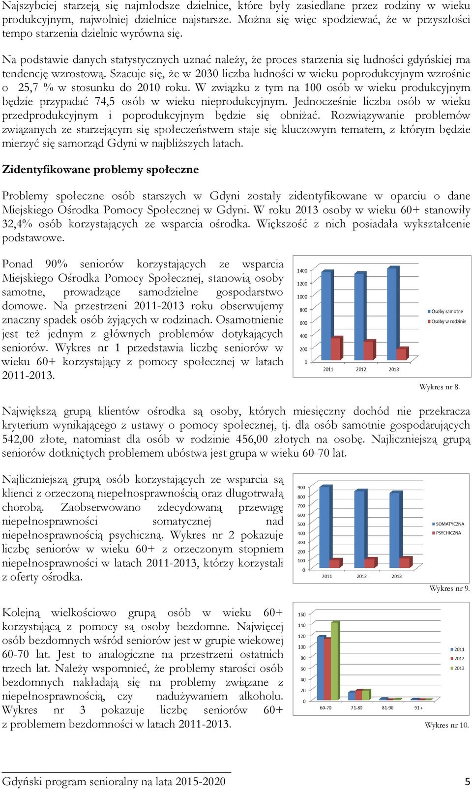 Szacuje się, że w 2030 liczba ludności w wieku poprodukcyjnym wzrośnie o 25,7 % w stosunku do 2010 roku.