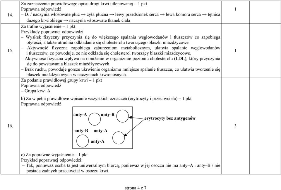 Wysiłek fizyczny przyczynia się do większego spalania węglowodanów i tłuszczów co zapobiega otyłości, a także utrudnia odkładanie się cholesterolu tworzącego blaszki miażdżycowe.