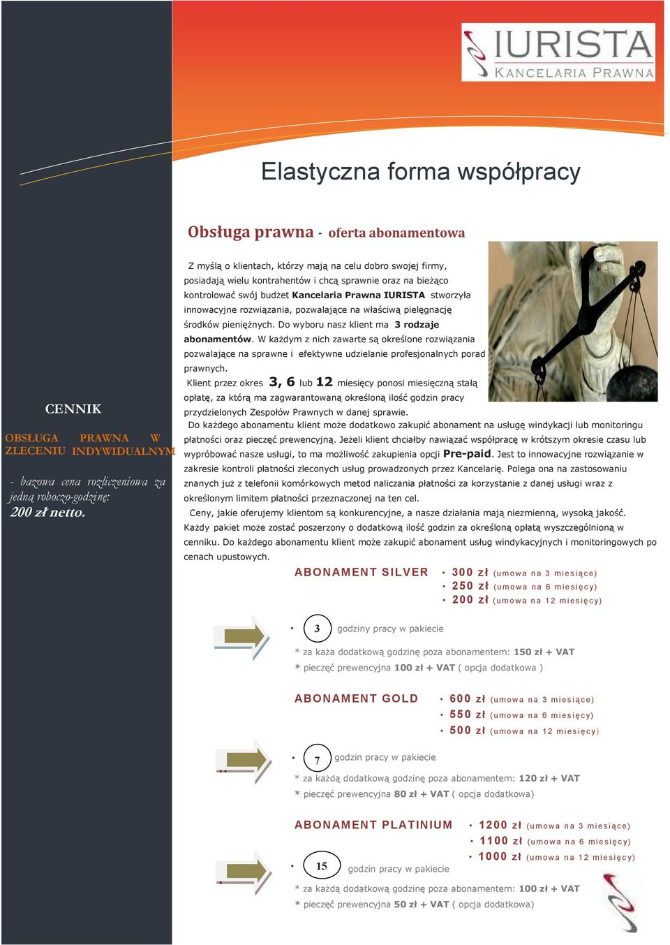 W każdym z nich zawarte są określone rozwiązania pozwalające na sprawne i efektywne udzielanie profesjonalnych porad prawnych.