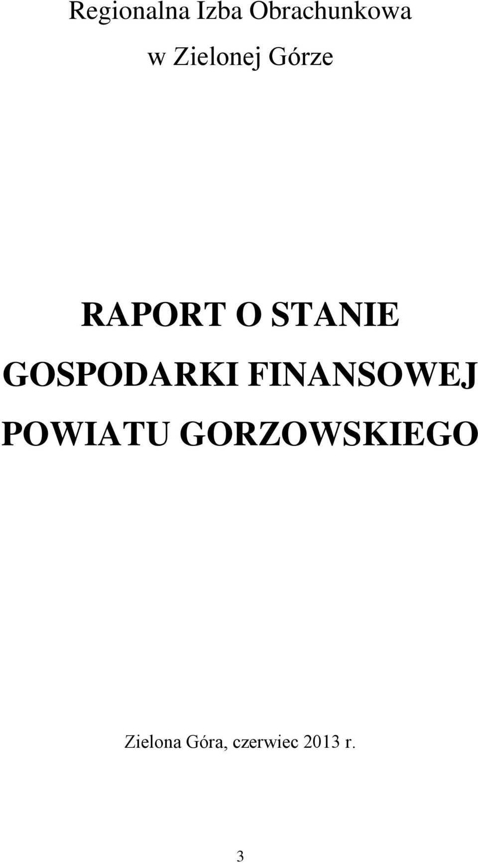 GOSPODARKI FINANSOWEJ POWIATU