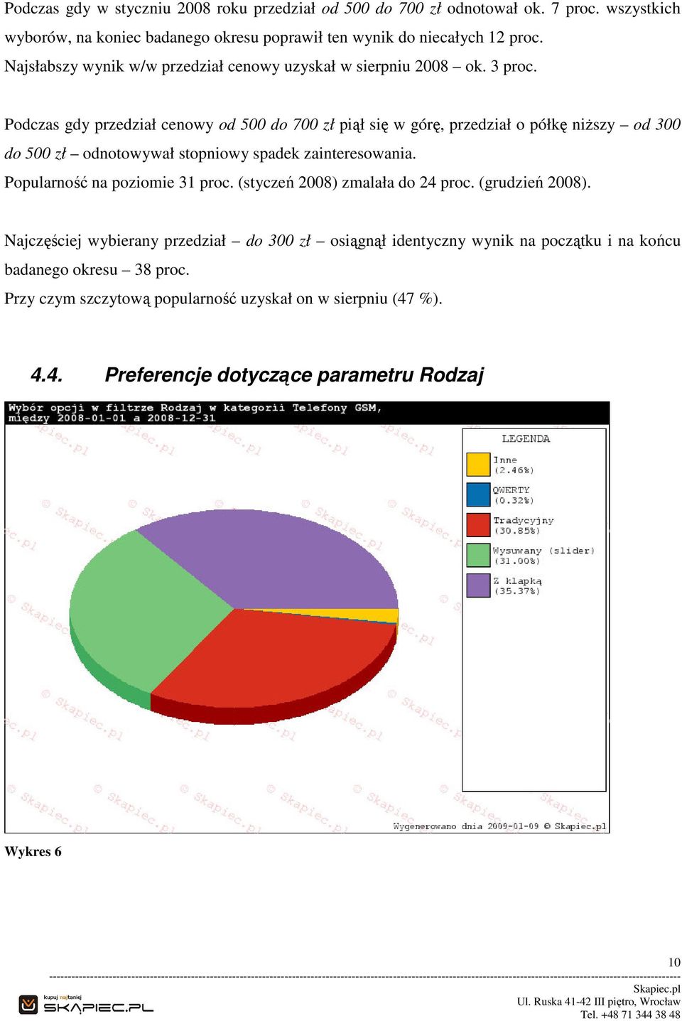 Podczas gdy przedział cenowy od 500 do 700 zł piął się w górę, przedział o półkę niższy od 300 do 500 zł odnotowywał stopniowy spadek zainteresowania.