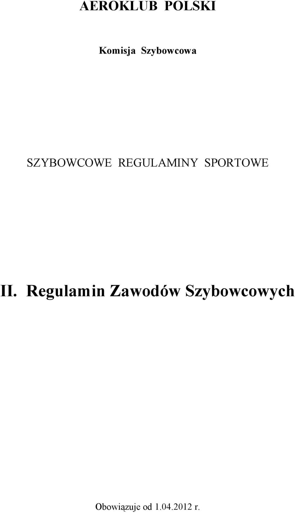 REGULAMINY SPORTOWE II.