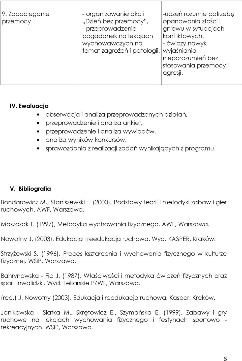 Ewaluacja obserwacja i analiza przeprowadzonych działań, przeprowadzenie i analiza ankiet, przeprowadzenie i analiza wywiadów, analiza wyników konkursów, sprawozdania z realizacji zadań wynikających