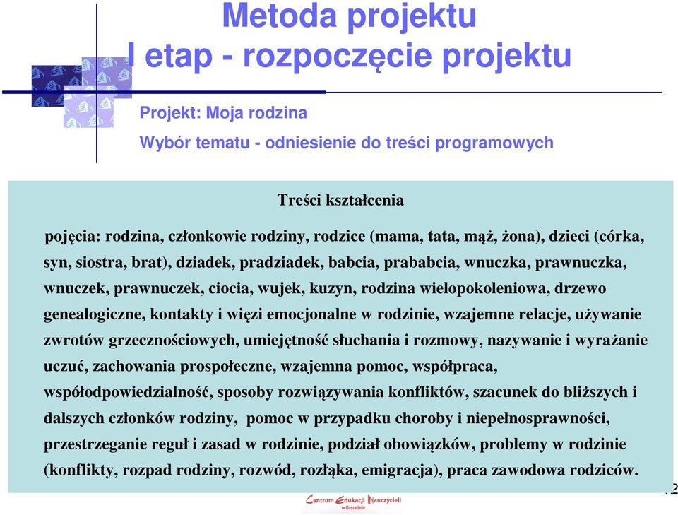 wzajemne relacje, używanie zwrotów grzecznościowych, umiejętność słuchania i rozmowy, nazywanie i wyrażanie uczuć, zachowania prospołeczne, wzajemna pomoc, współpraca, współodpowiedzialność, sposoby