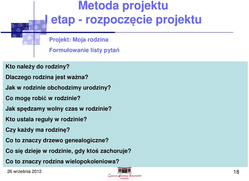 Jak spędzamy wolny czas w rodzinie? Kto ustala reguły w rodzinie? Czy każdy ma rodzinę?