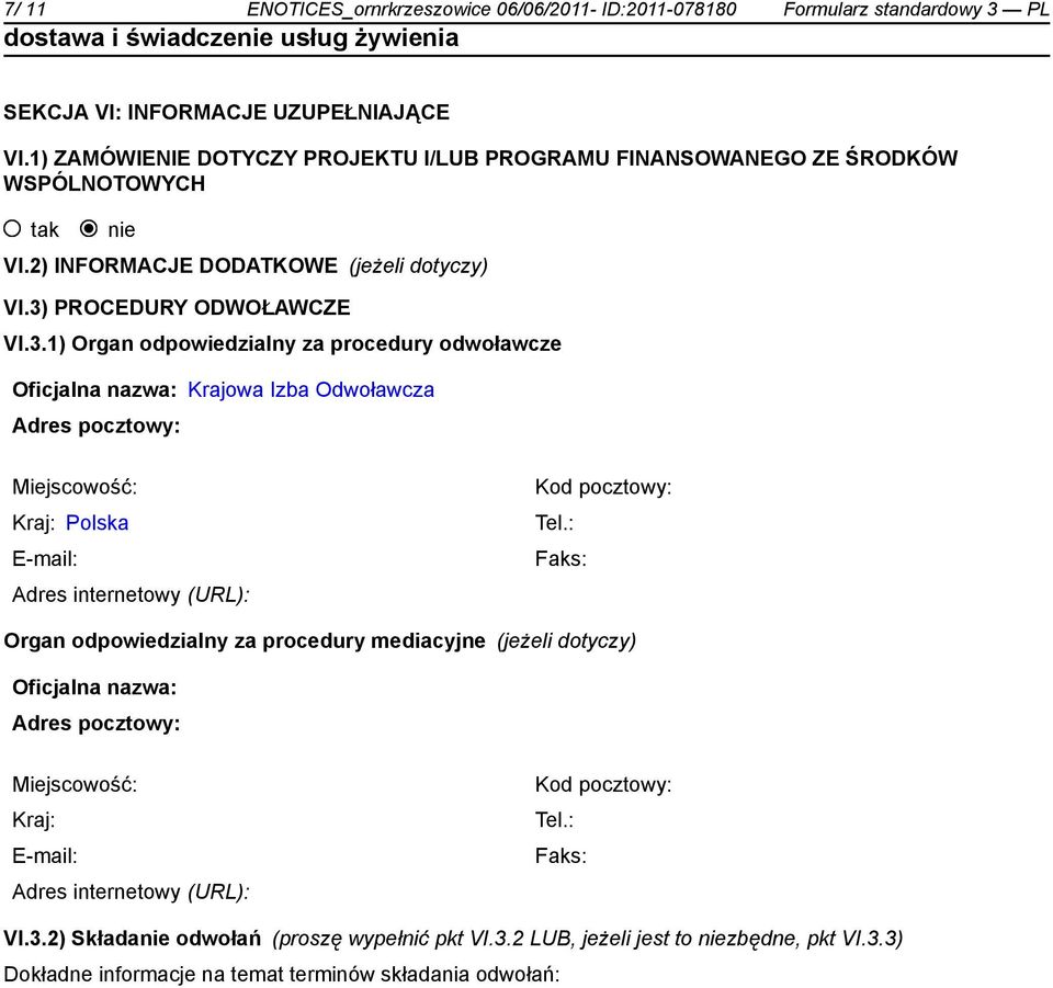 PROCEDURY ODWOŁAWCZE VI.3.