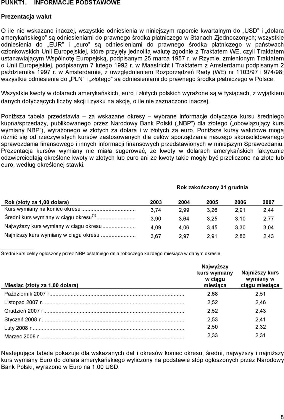 Stanach Zjednoczonych; wszystkie odniesienia do EUR i euro są odniesieniami do prawnego środka płatniczego w państwach członkowskich Unii Europejskiej, które przyjęły jednolitą walutę zgodnie z