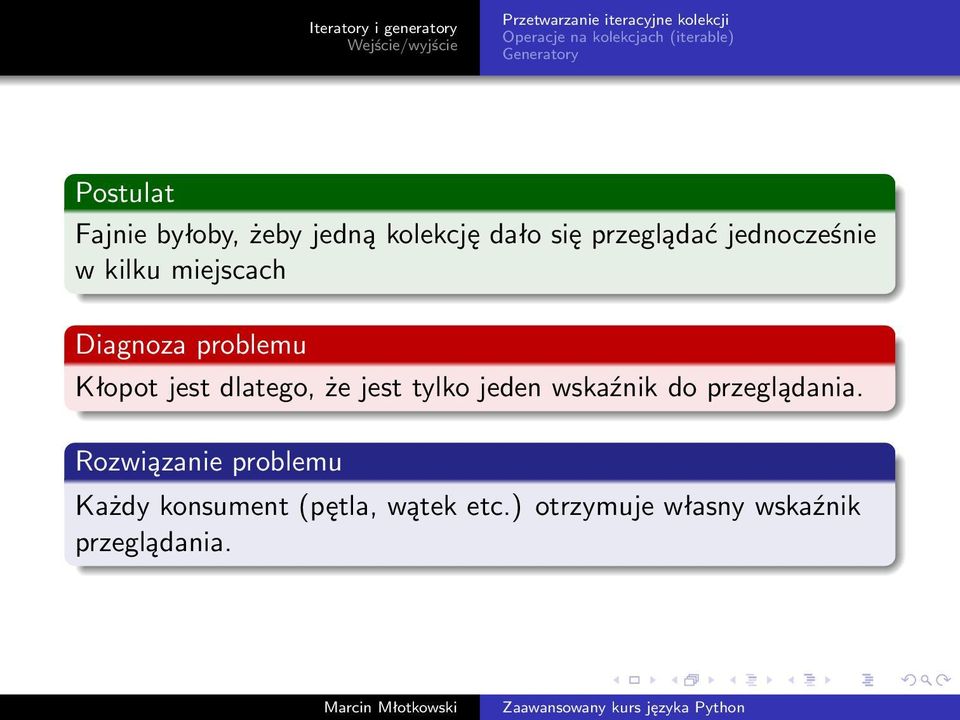 dlatego, że jest tylko jeden wskaźnik do przeglądania.