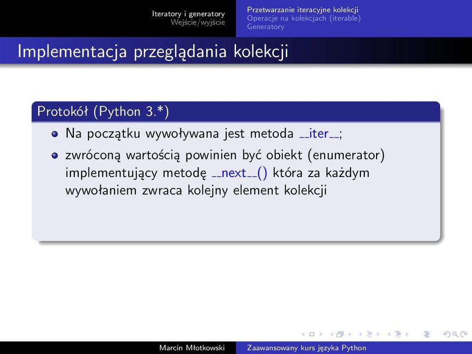 wartością powinien być obiekt (enumerator) implementujący