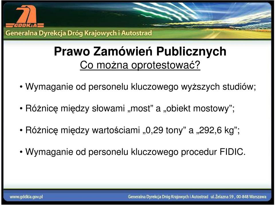 między słowami most a obiekt mostowy ; RóŜnicę między