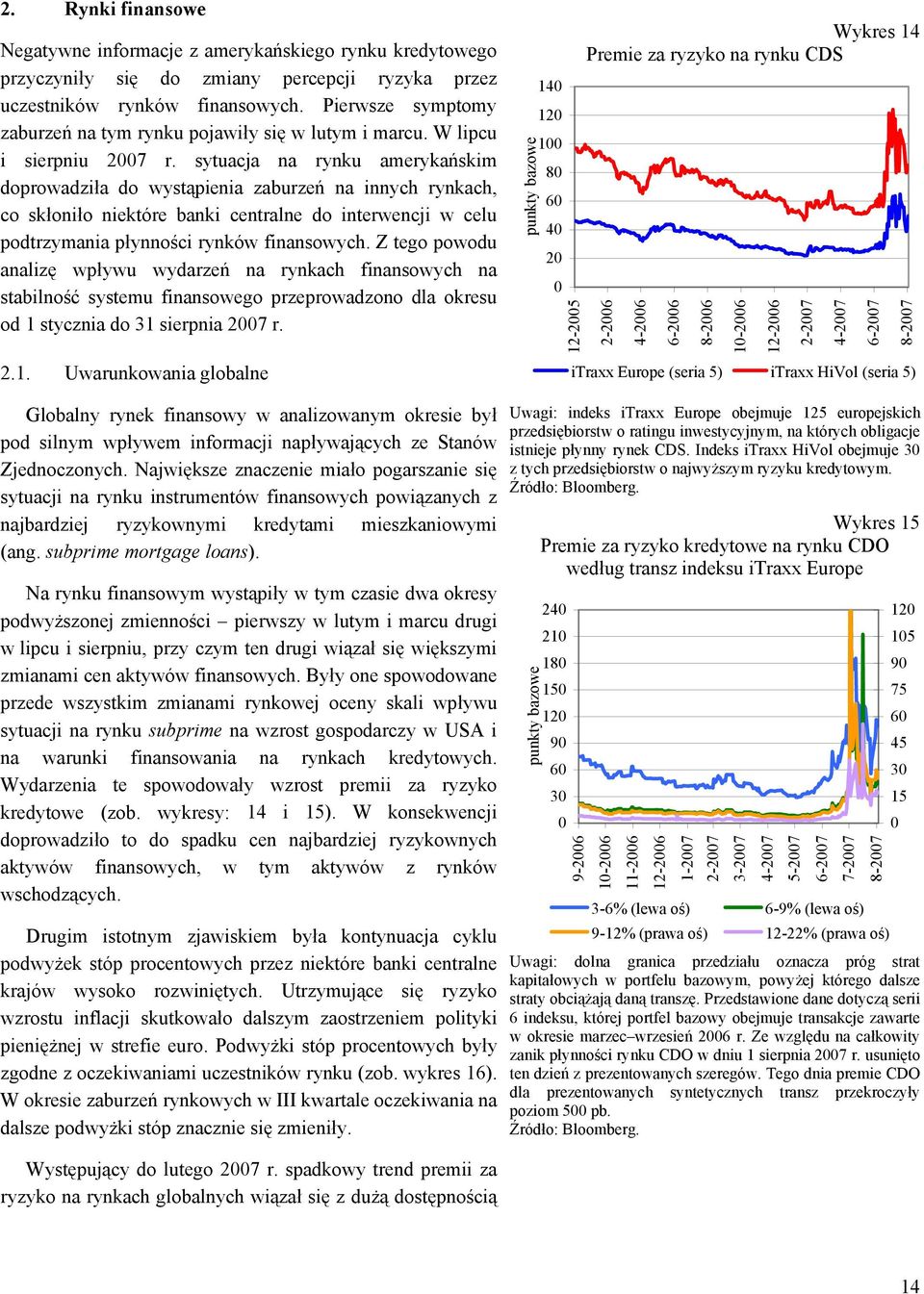 sytuacja na rynku amerykańskim doprowadziła do wystąpienia zaburzeń na innych rynkach, co skłoniło niektóre banki centralne do interwencji w celu podtrzymania płynności rynków finansowych.