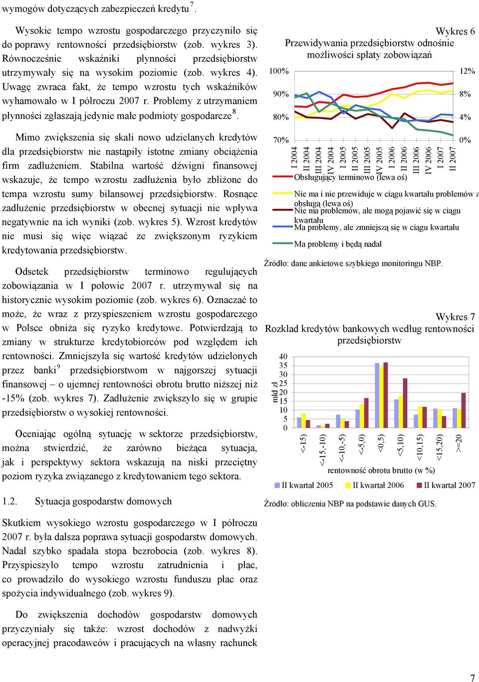 Problemy z utrzymaniem płynności zgłaszają jedynie małe podmioty gospodarcze 8.