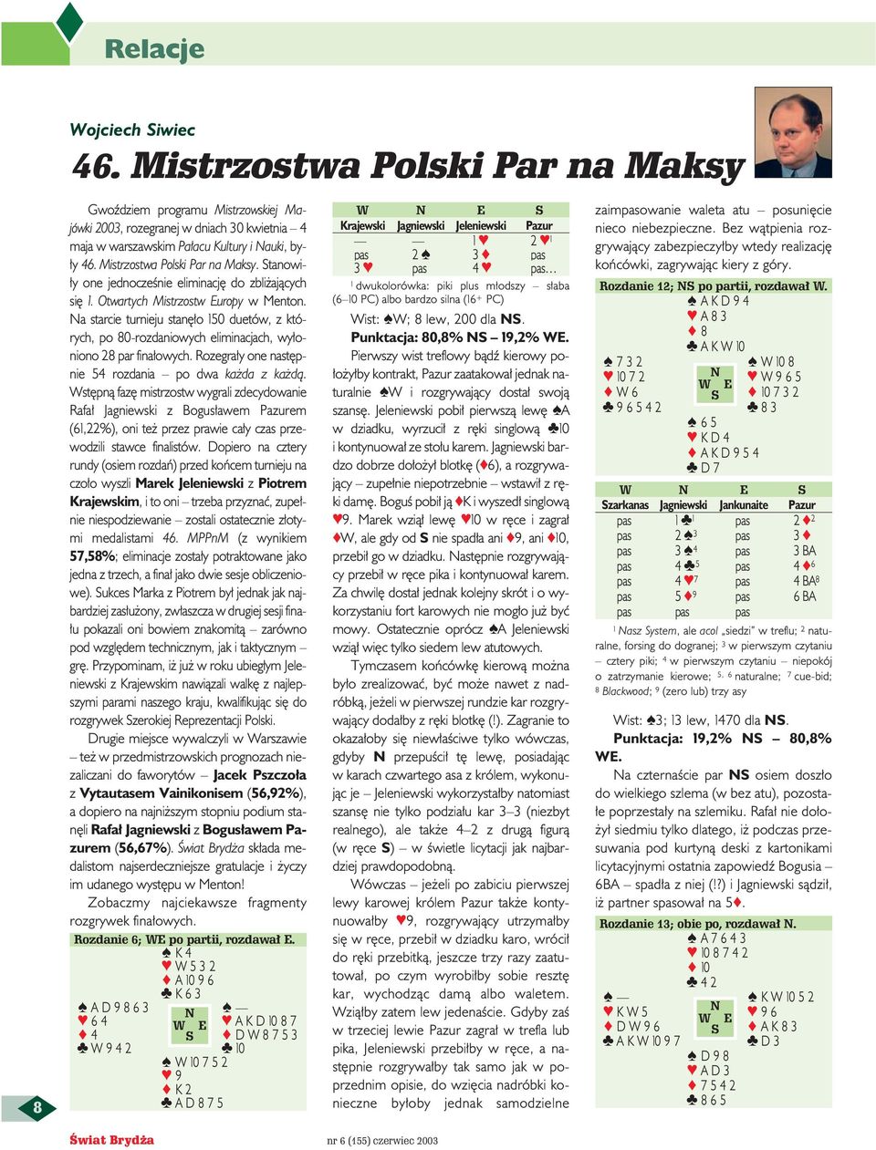 Na starcie turnieju stan o 150 duetów, z których, po 80-rozdaniowych eliminacjach, wy oniono 28 par fina owych. Rozegra y one nast pnie 54 rozdania po dwa ka da z ka dà.