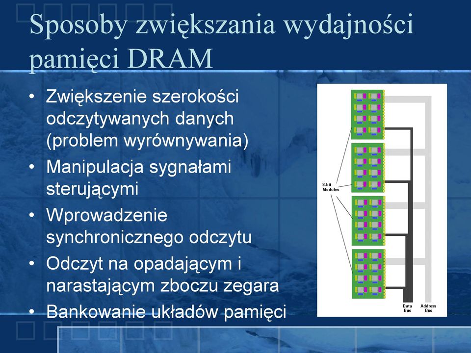 Manipulacja sygnałami sterującymi Wprowadzenie synchronicznego