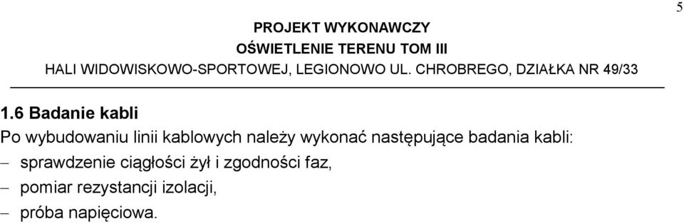 kabli: sprawdzenie ciągłości żył i zgodności