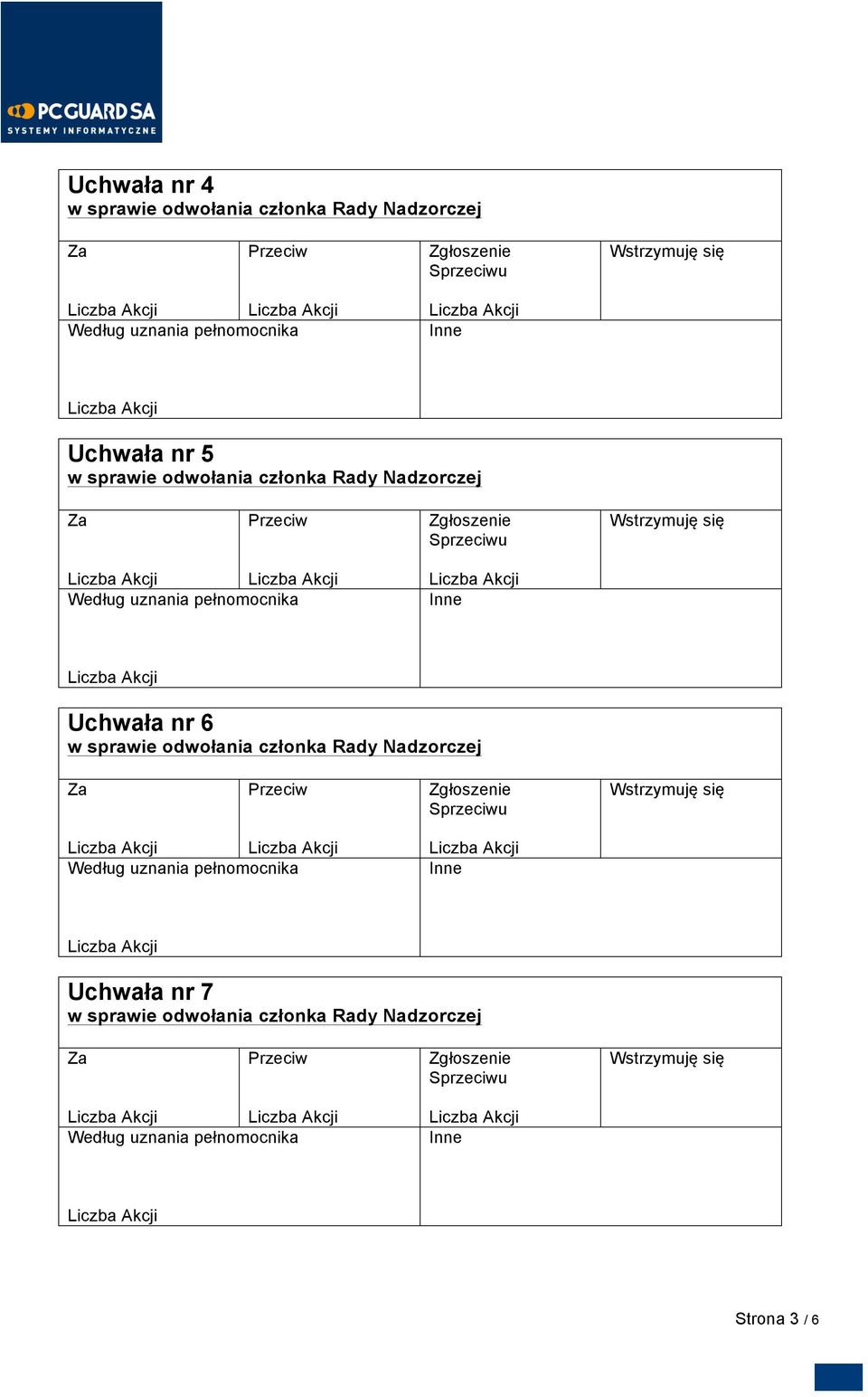 Uchwała nr 6