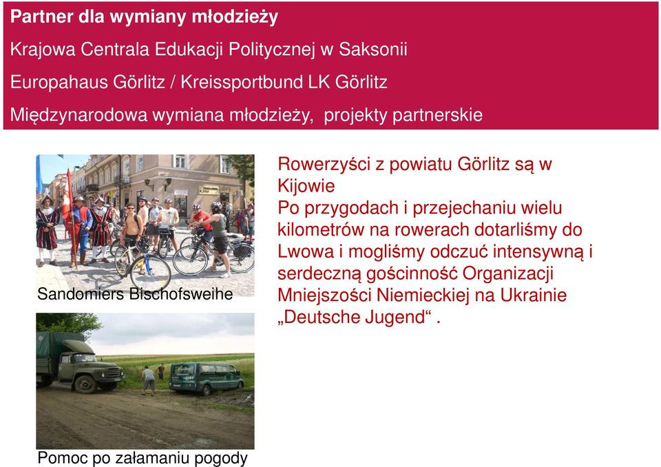 Görlitz są w Kijowie Po przygodach i przejechaniu wielu kilometrów na rowerach dotarliśmy do Lwowa i mogliśmy odczuć