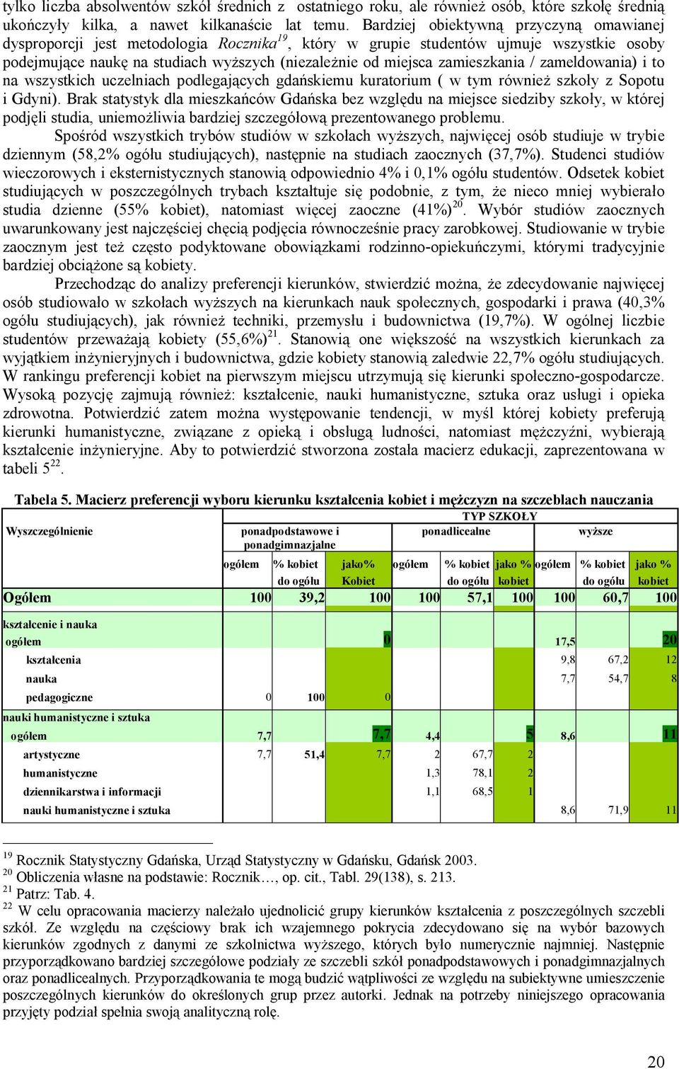 zamieszkania / zameldowania) i to na wszystkich uczelniach podlegaj cych gda skiemu kuratorium ( w tym równie szko y z Sopotu i Gdyni).