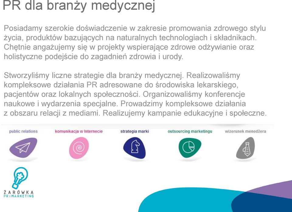 Stworzyliśmy liczne strategie dla branży medycznej.