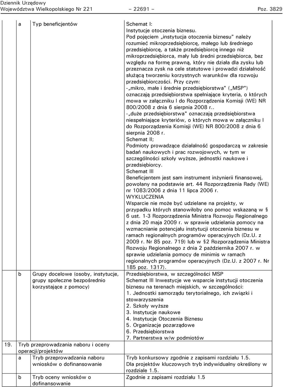 przedsiębiorca, bez względu na formę prawną, który nie działa dla zysku lub przeznacza zysk na cele statutowe i prowadzi działalność służącą tworzeniu korzystnych warunków dla rozwoju